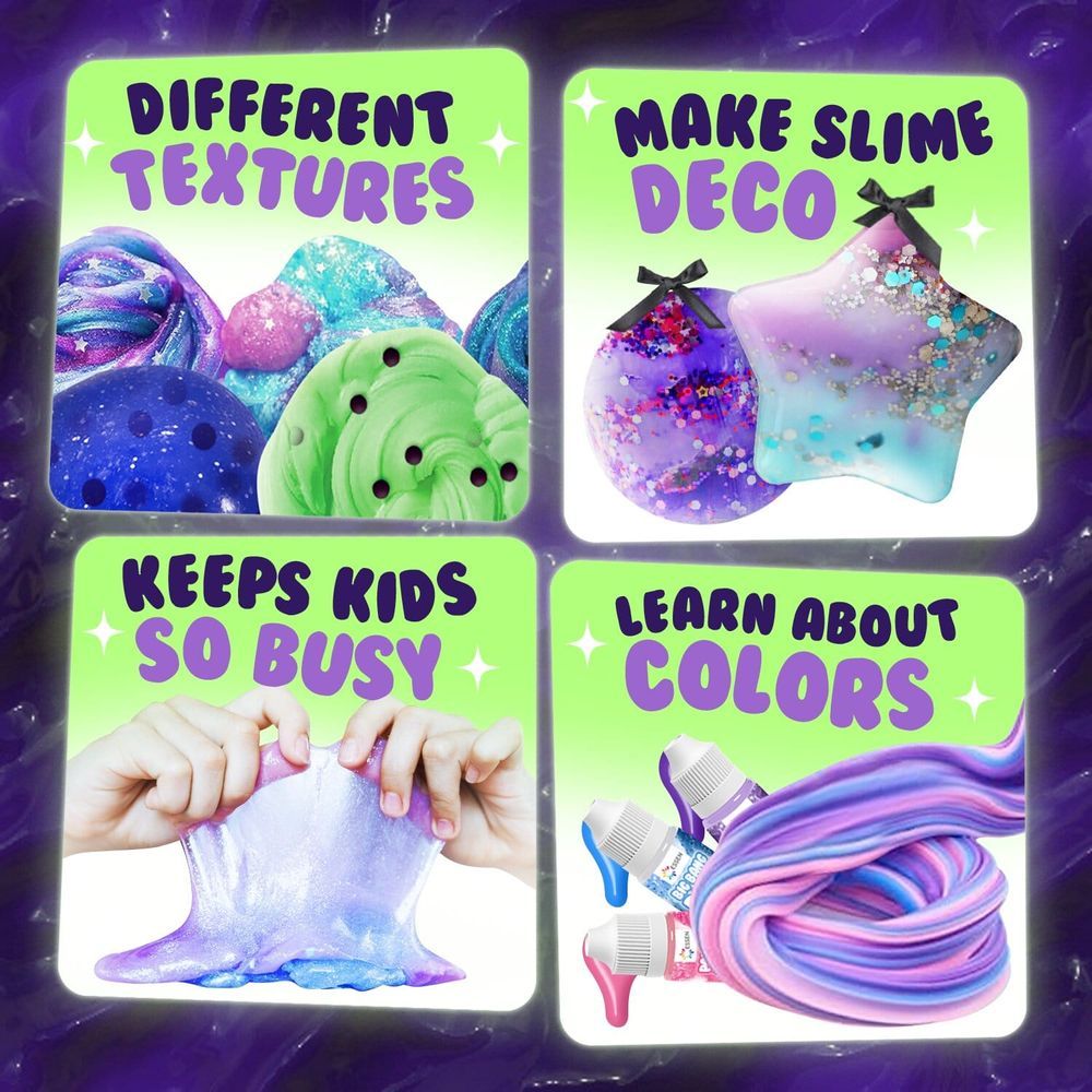 Essen - Galaxy Slime Kit Glow In The Dark DIY Slime Making Toy