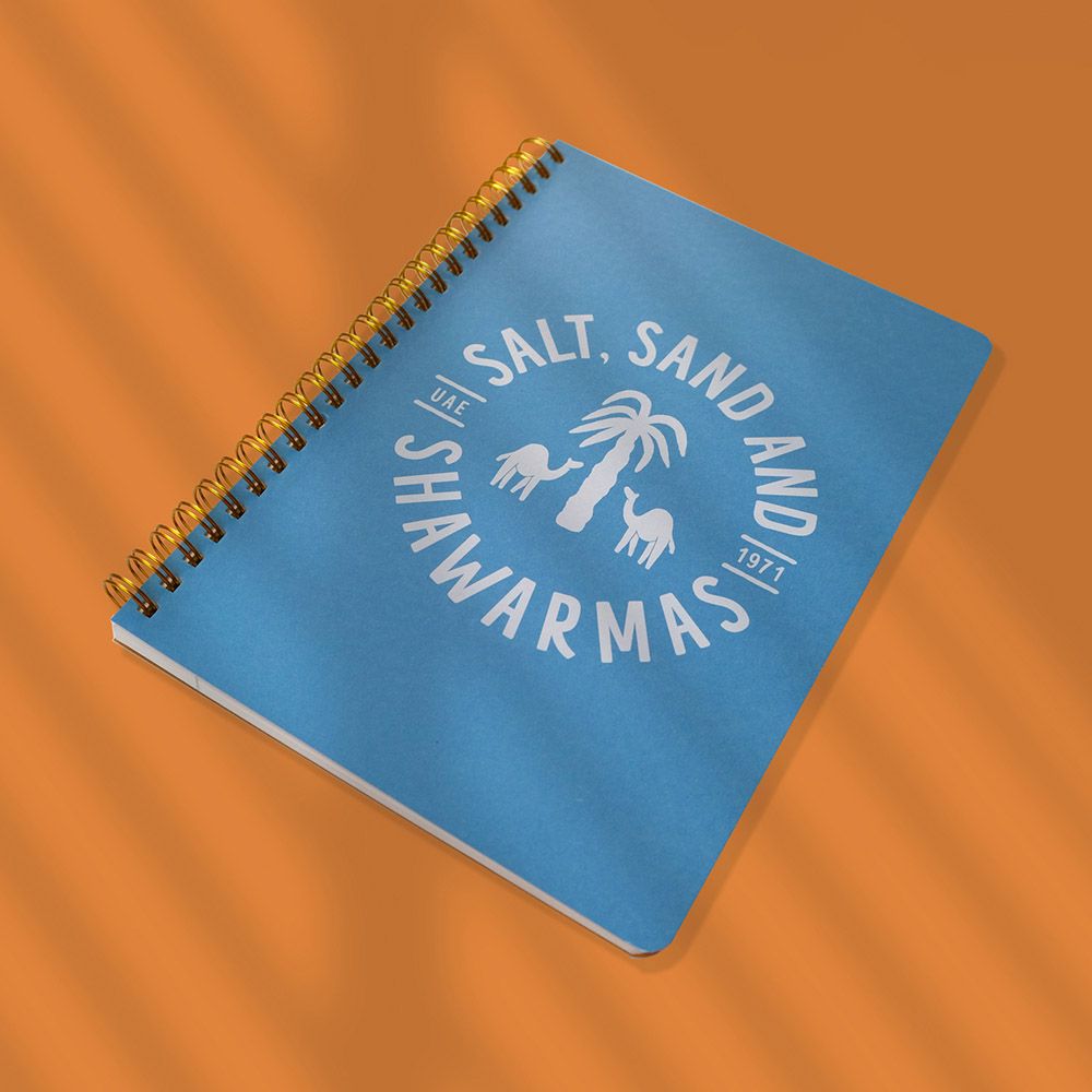 Little Majlis - Spiral A5 Notebook - Salt, Sand And Shawarmas