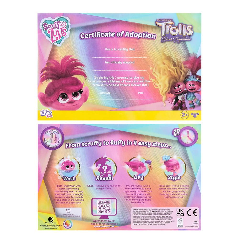 Little Live Pets - Scuff A Luvs Trolls Band - Style May Vary