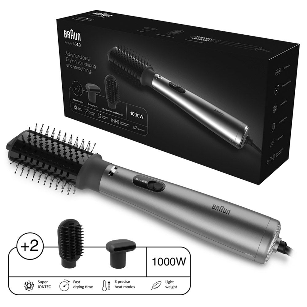 Braun - Airstyler Airbrush With 2 Attachments AS4.3 - Ionic Grey