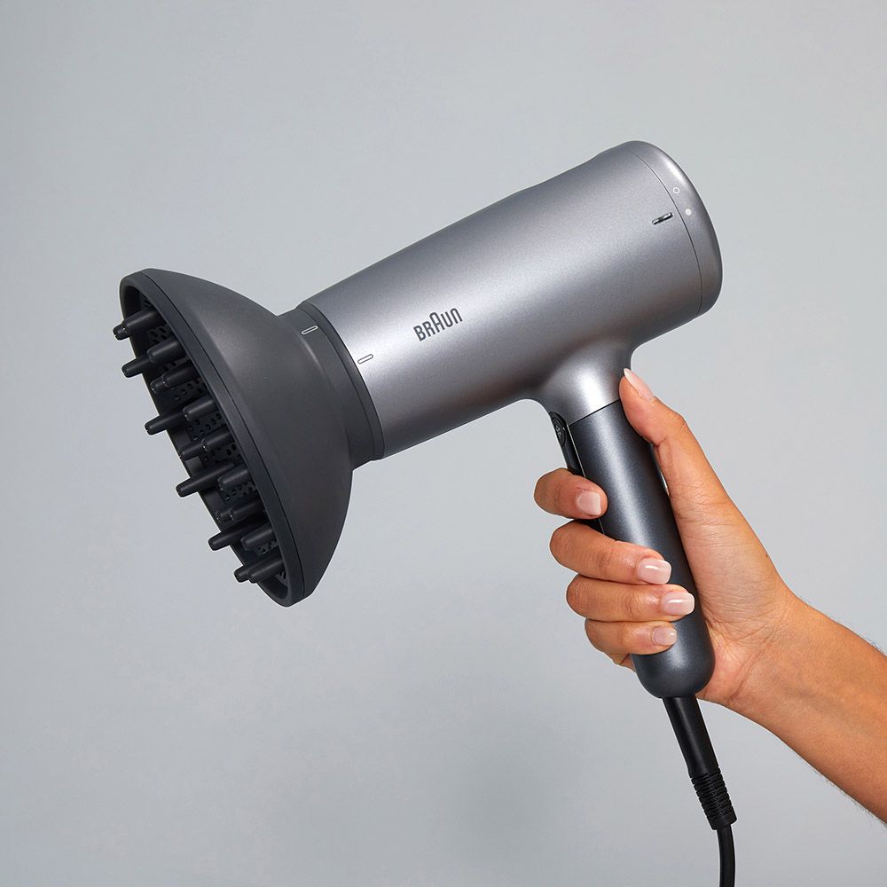 Braun - Hair Dryer With 3 Attachments HD4.3 - Electro Grey