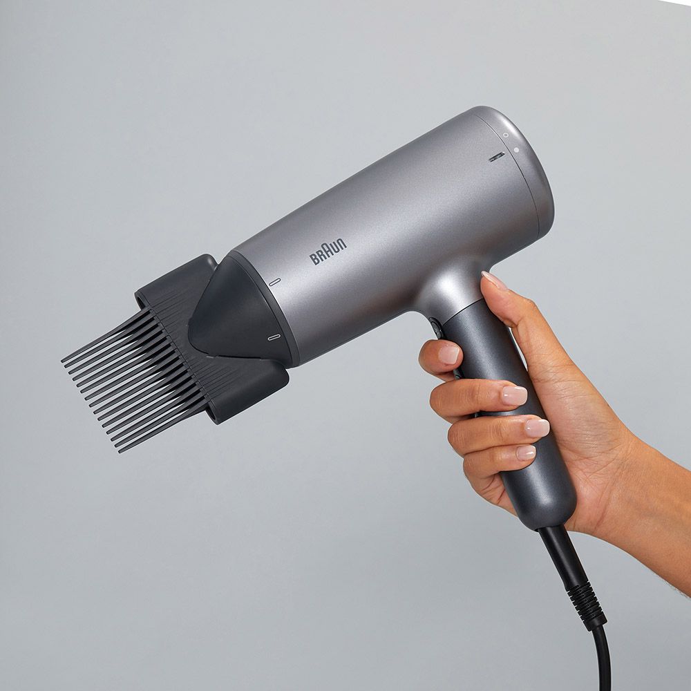 Braun - Hair Dryer With 3 Attachments HD4.3 - Electro Grey