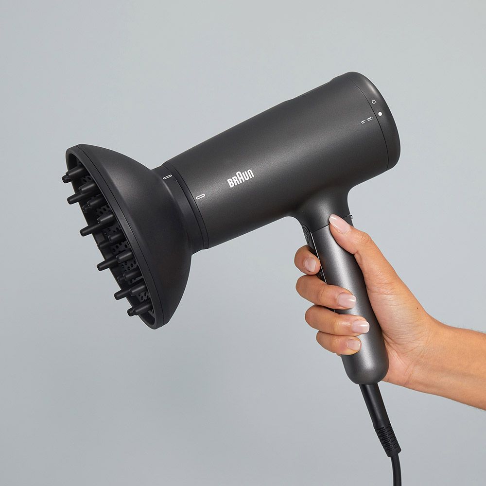 Braun - Hair Dryer With 2 Attachments HD4.2 - Electro Black