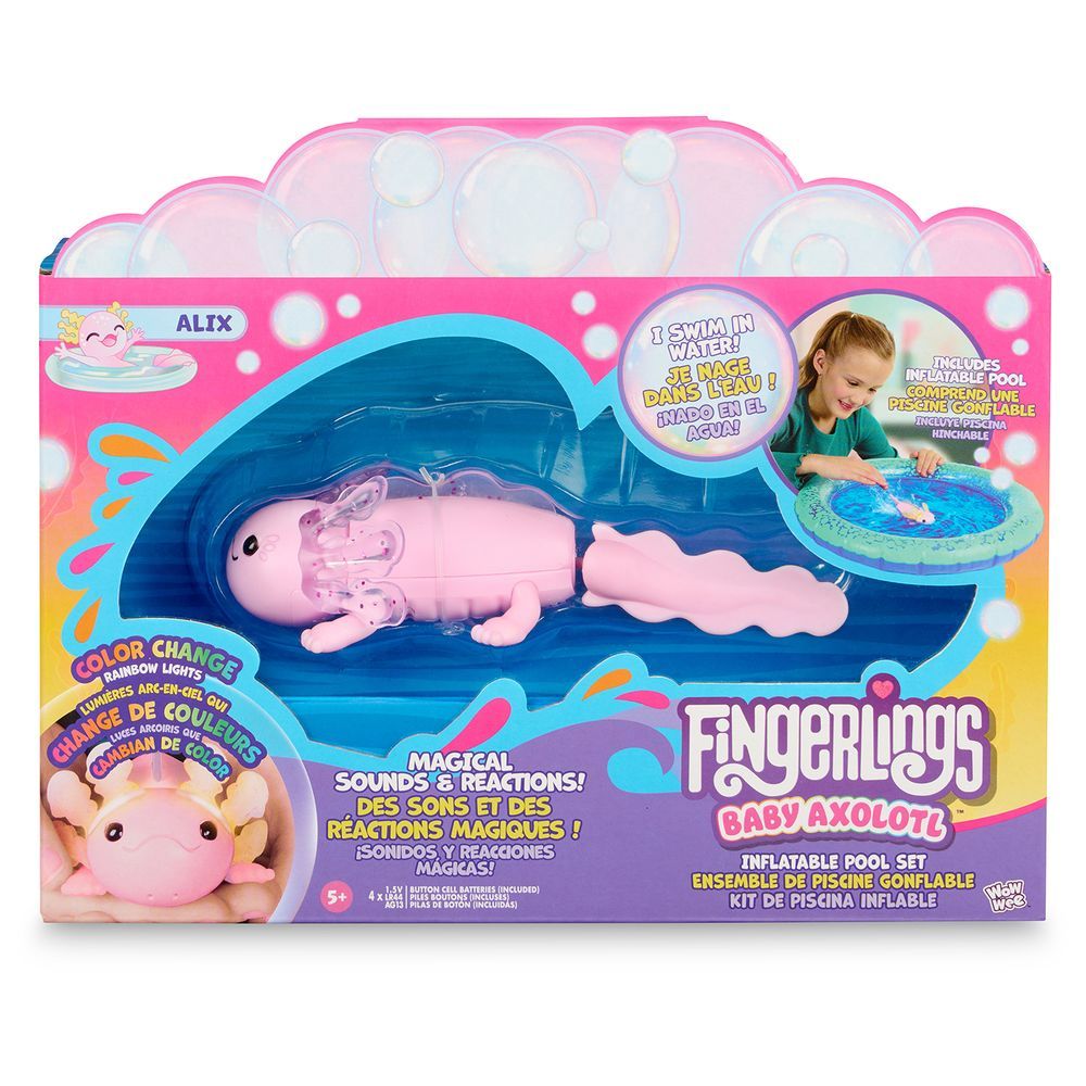 Wow Wee - Fingerlings Axolotl - Alix & Aquarium - 2 Pcs