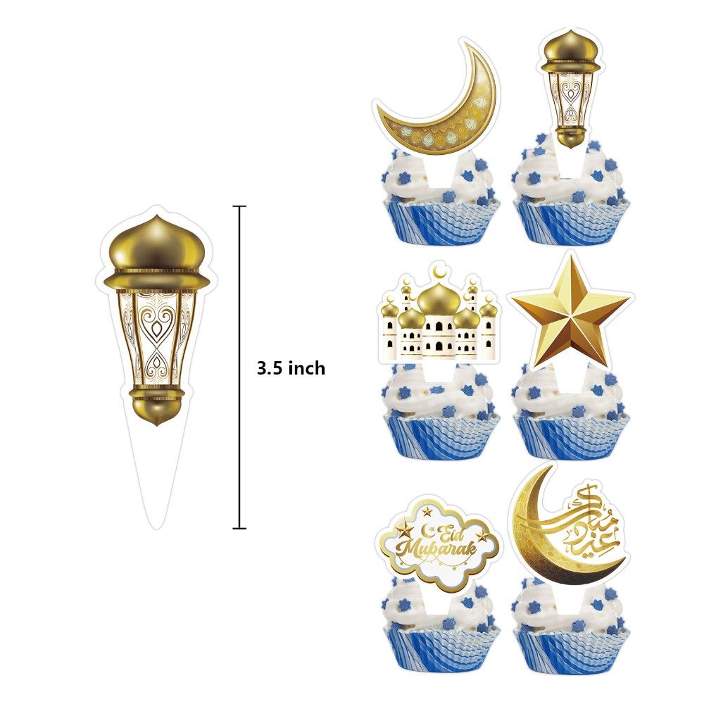 Highland - 3-Tier Eid Ramadan Cupcake Stand, Toppers & Wrappers