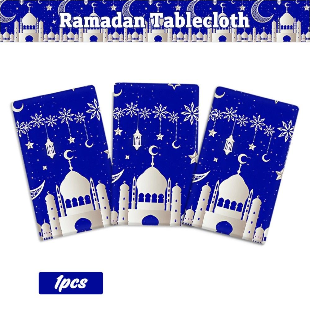 Highland - Eid Ramadan Disposable Table Cloth 130x220cm - Blue