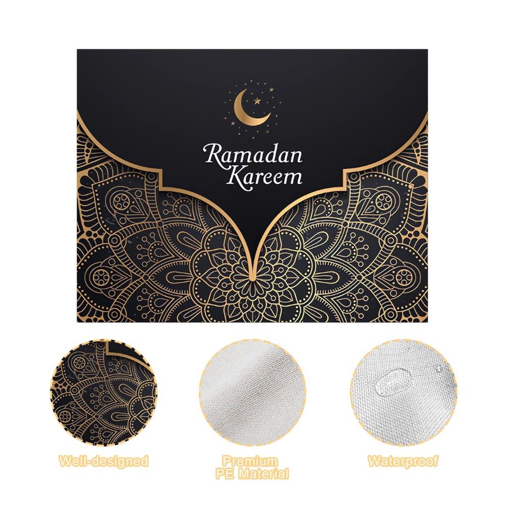 هايلاند - حصيرة أكل Ramadan Kareem - أسود وذهبي - عدد 6 