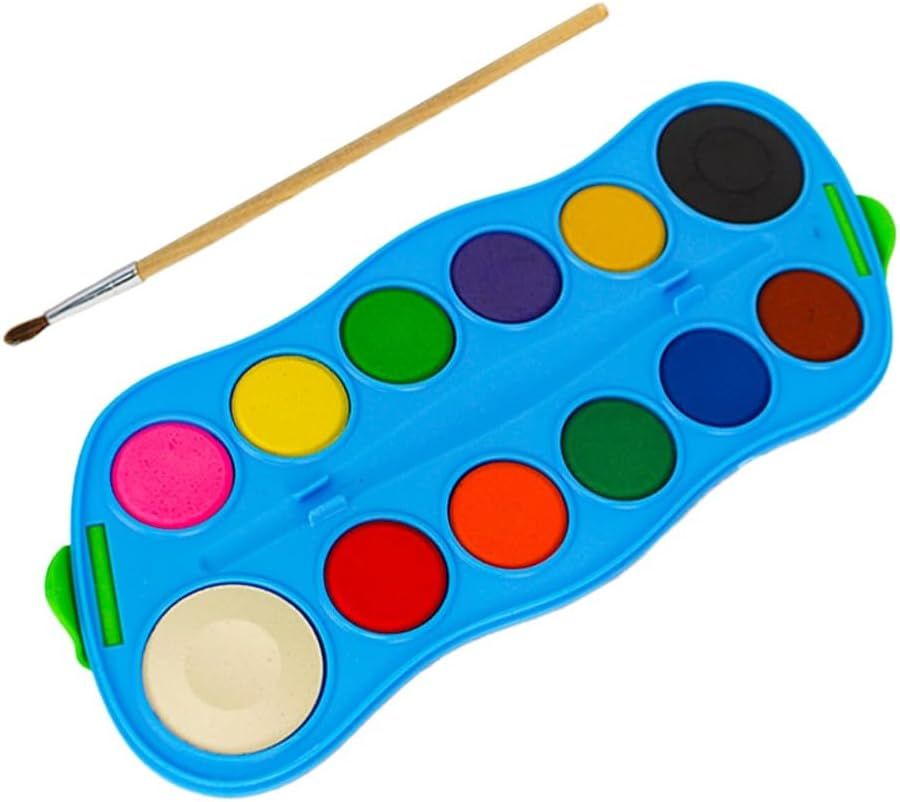 UKR - Watercolor Paint Set 12 Colors With Brush