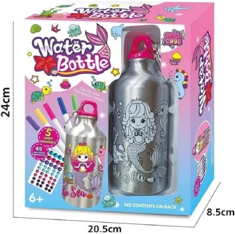 UKR - DIY Water Bottle Art And Craft Kit - Mermaid