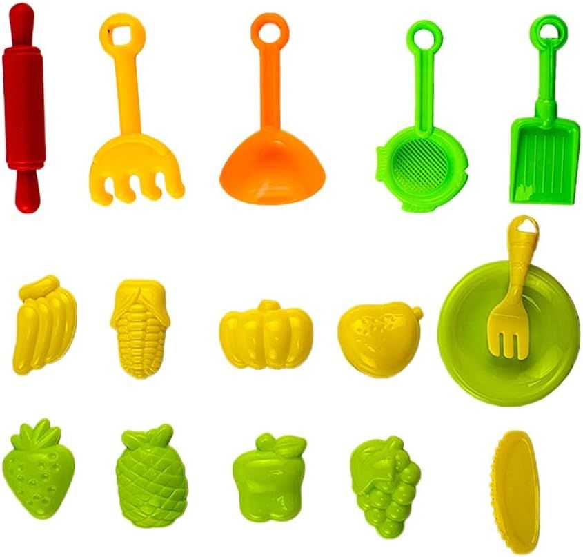 UKR - Moldable Sensory Play Sand W/ Molds & Accessory Set - Fresh Fruit