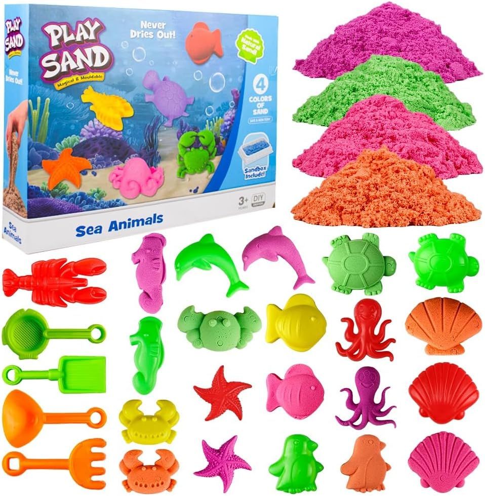 UKR - Moldable Sensory Play Sand Set - Sea Animals