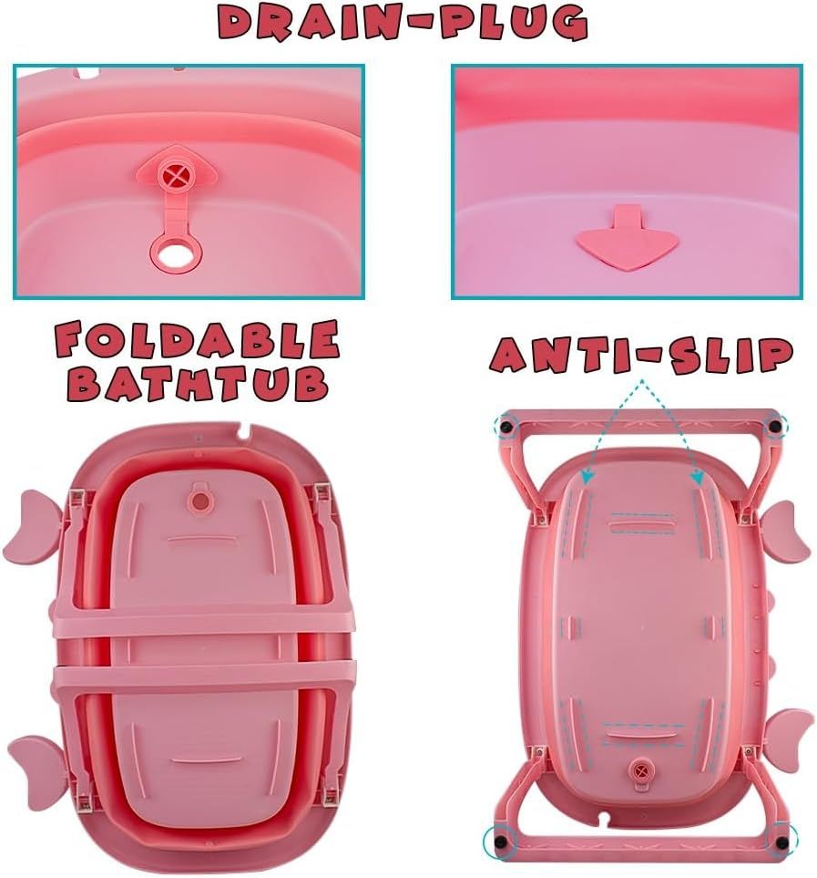 UKR - Foldable Baby Bathtub - Pink