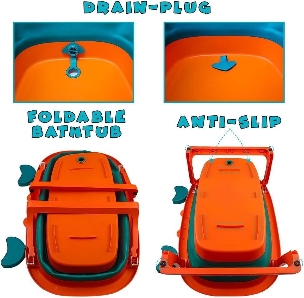 UKR - Foldable Baby Bathtub - Orange