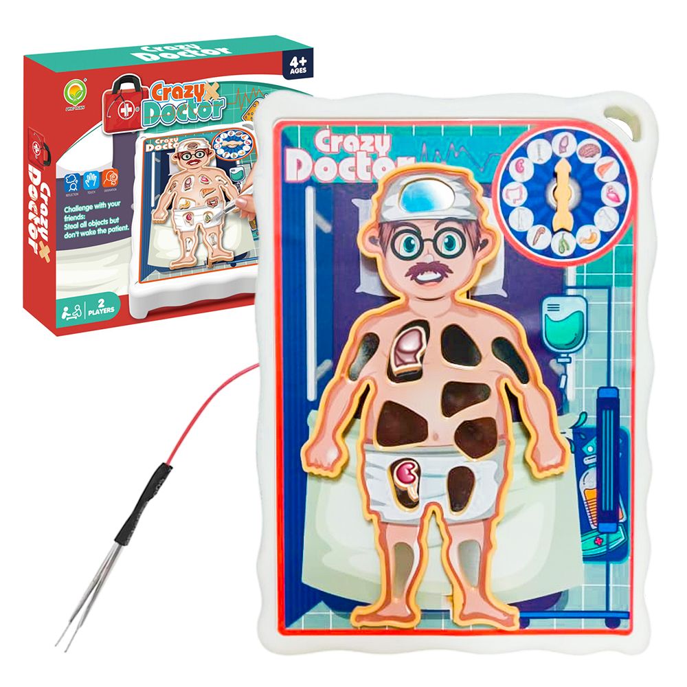 UKR - Crazy Doctor Arcade Tweezers Board Game