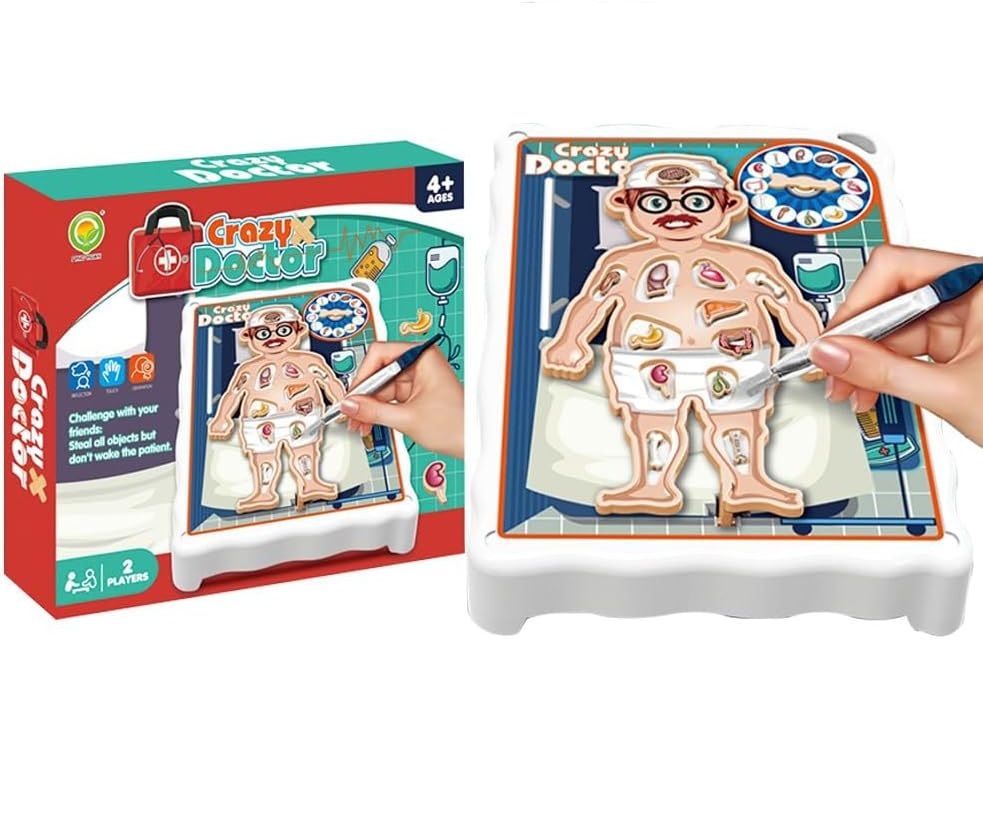 UKR - Crazy Doctor Arcade Tweezers Board Game