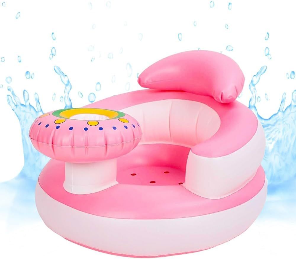 UKR - Inflatable Chair With Bottle Holder And Headrest - Pink