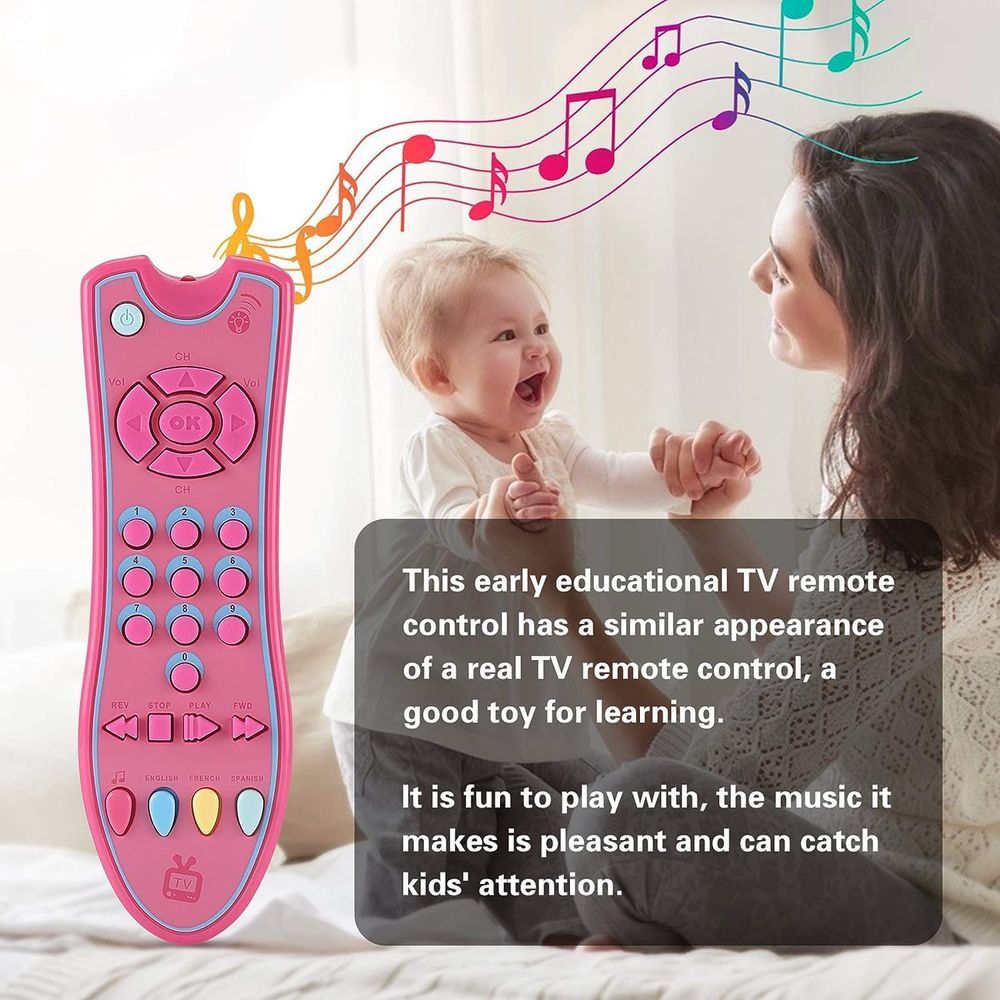 UKR - Singing & Musical Multi Language TV Remote Control Toy - Pink