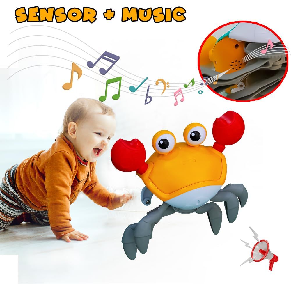 UKR - Crawling Crab With Music And LED Light - Orange