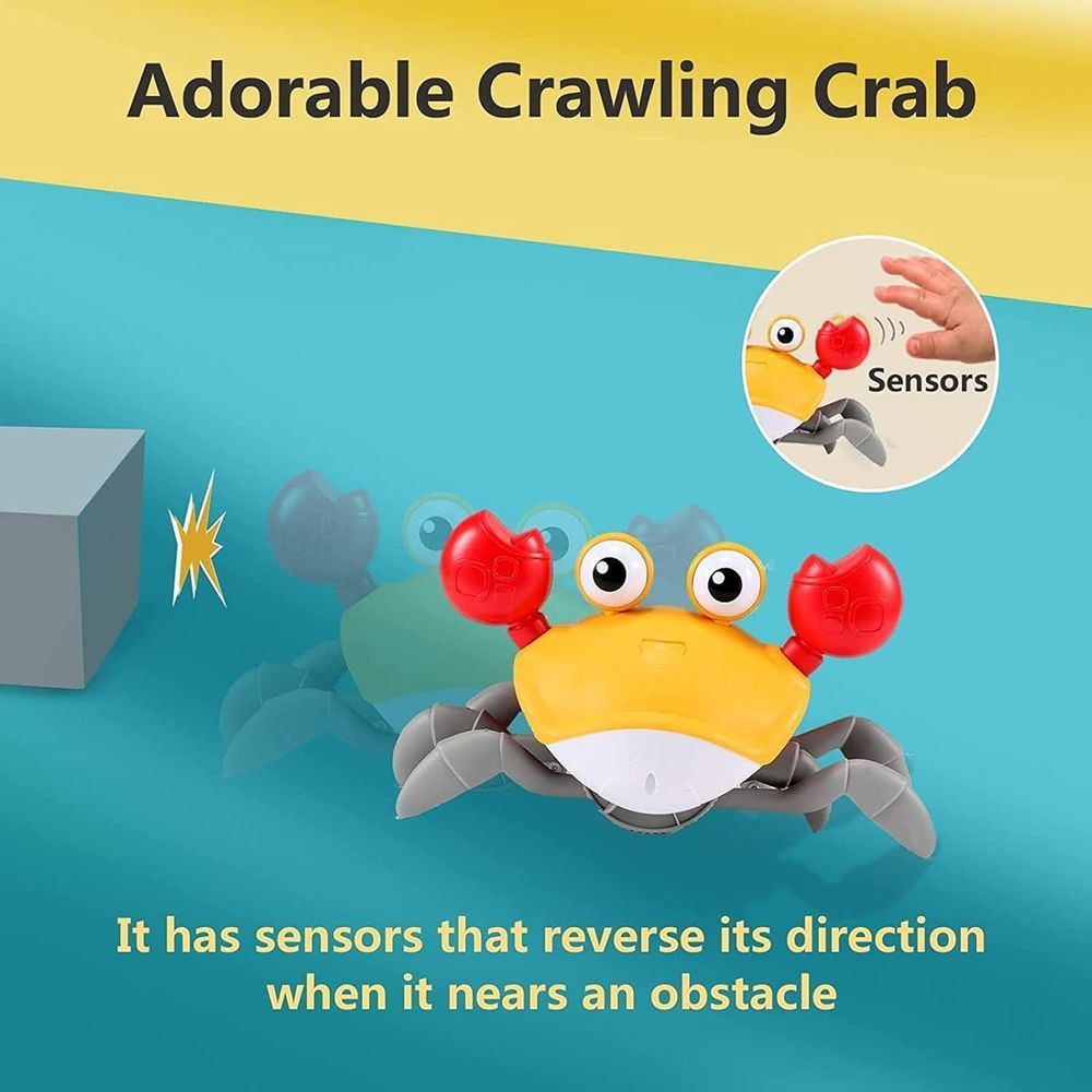 UKR - Crawling Crab With Music And LED Light - Orange