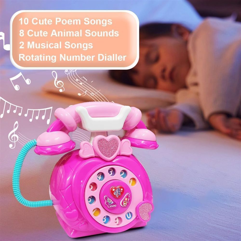 UKR - Classic Telephone Pretend Play Toy - Pink