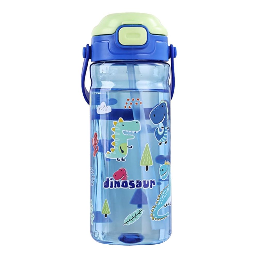 UKR - Water Bottle With Button Straw - Dinosaur - 550 ml