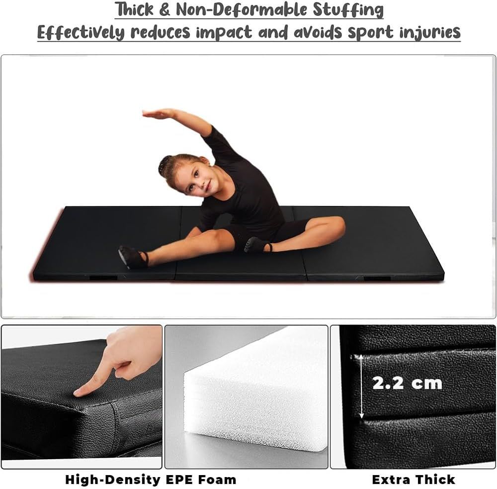 UKR - Tri-Fold Aerobic Fitness Mat - Black