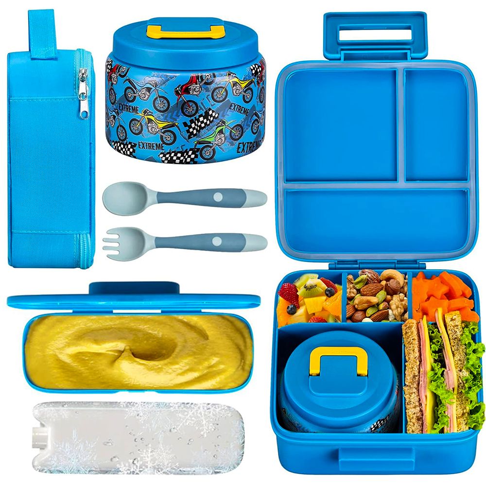 UKR - Cars Leakproof Kids Bento Lunch Box Set - Blue