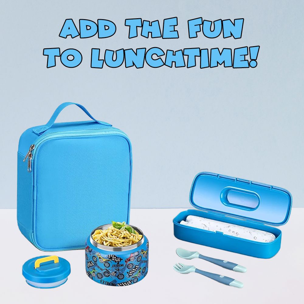 UKR - Cars Leakproof Kids Bento Lunch Box Set - Blue