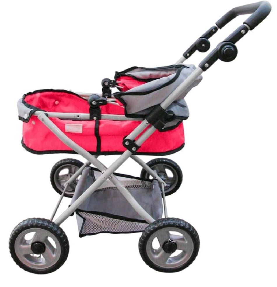 UKR - 2-In-1 Foldable Doll Stroller With Adjustable Canopy