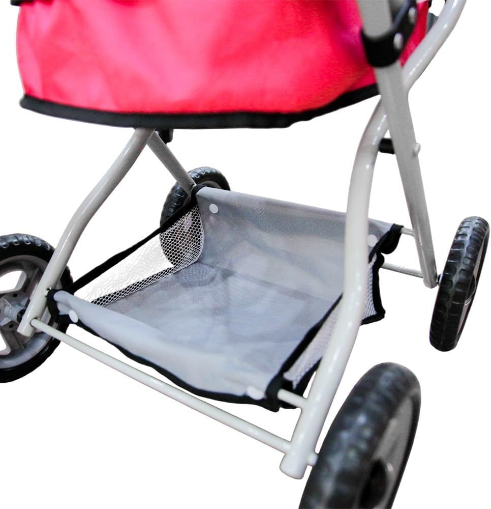 UKR - 2-In-1 Foldable Doll Stroller With Adjustable Canopy