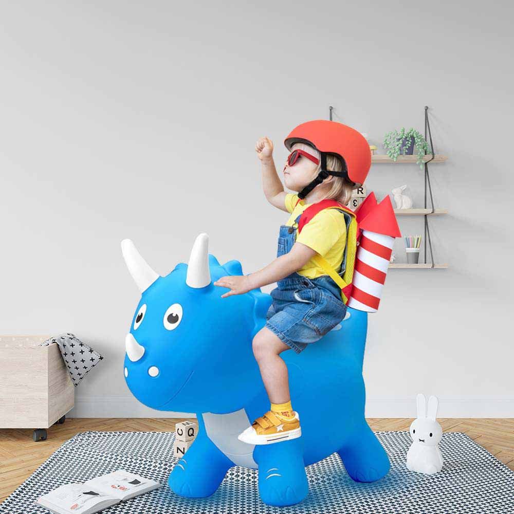 UKR - Ride-On Dinosaur - Blue/White