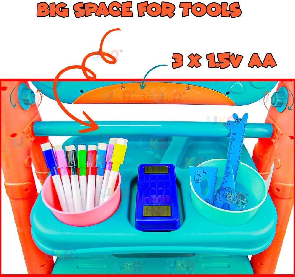 UKR - 2-in-1 Double-Sided Interactive Easel With Accessory Set