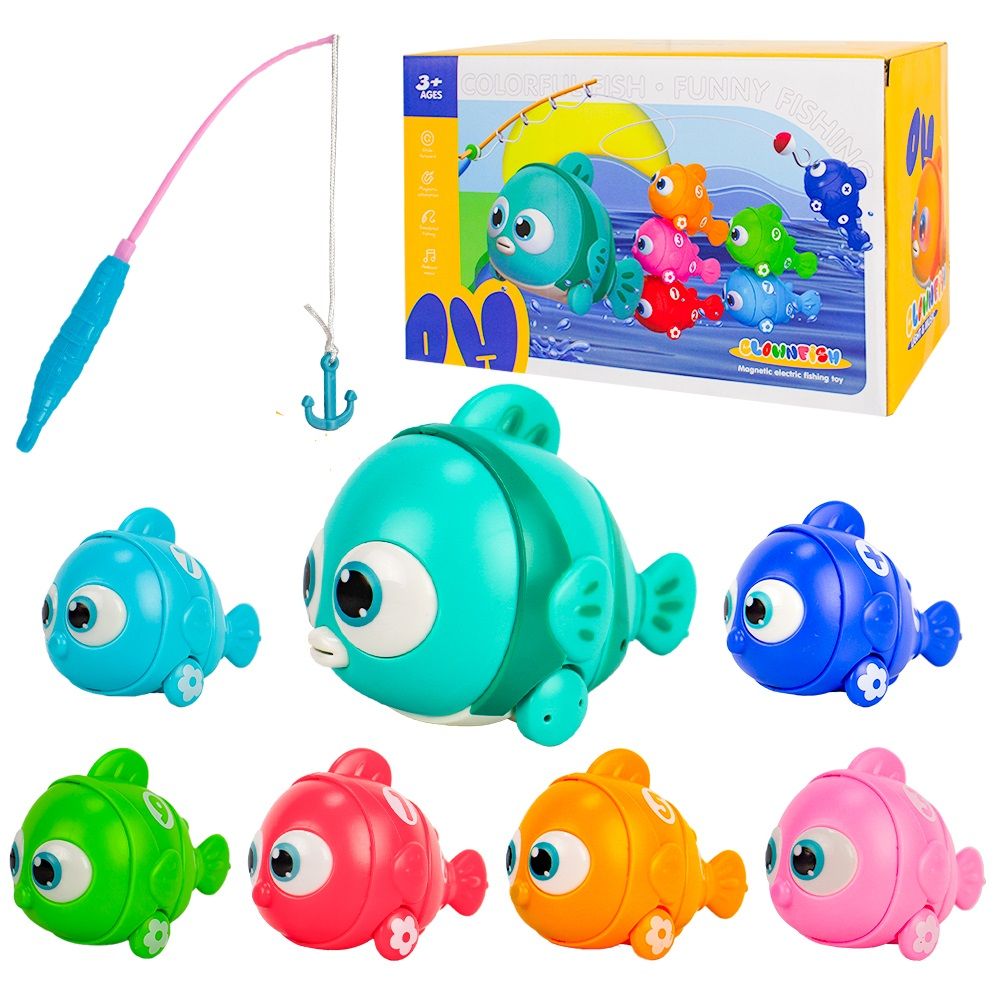 UKR - Magnetic Electric Fishing Game Set - 7 Pcs