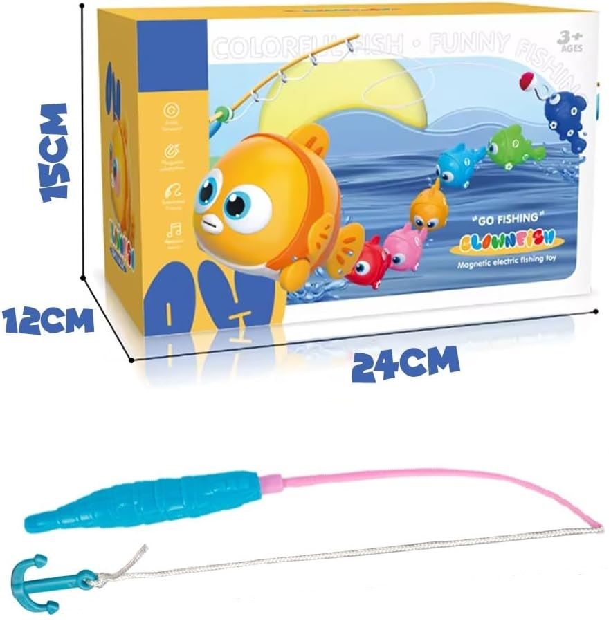 UKR - Magnetic Electric Fishing Game Set - 7 Pcs