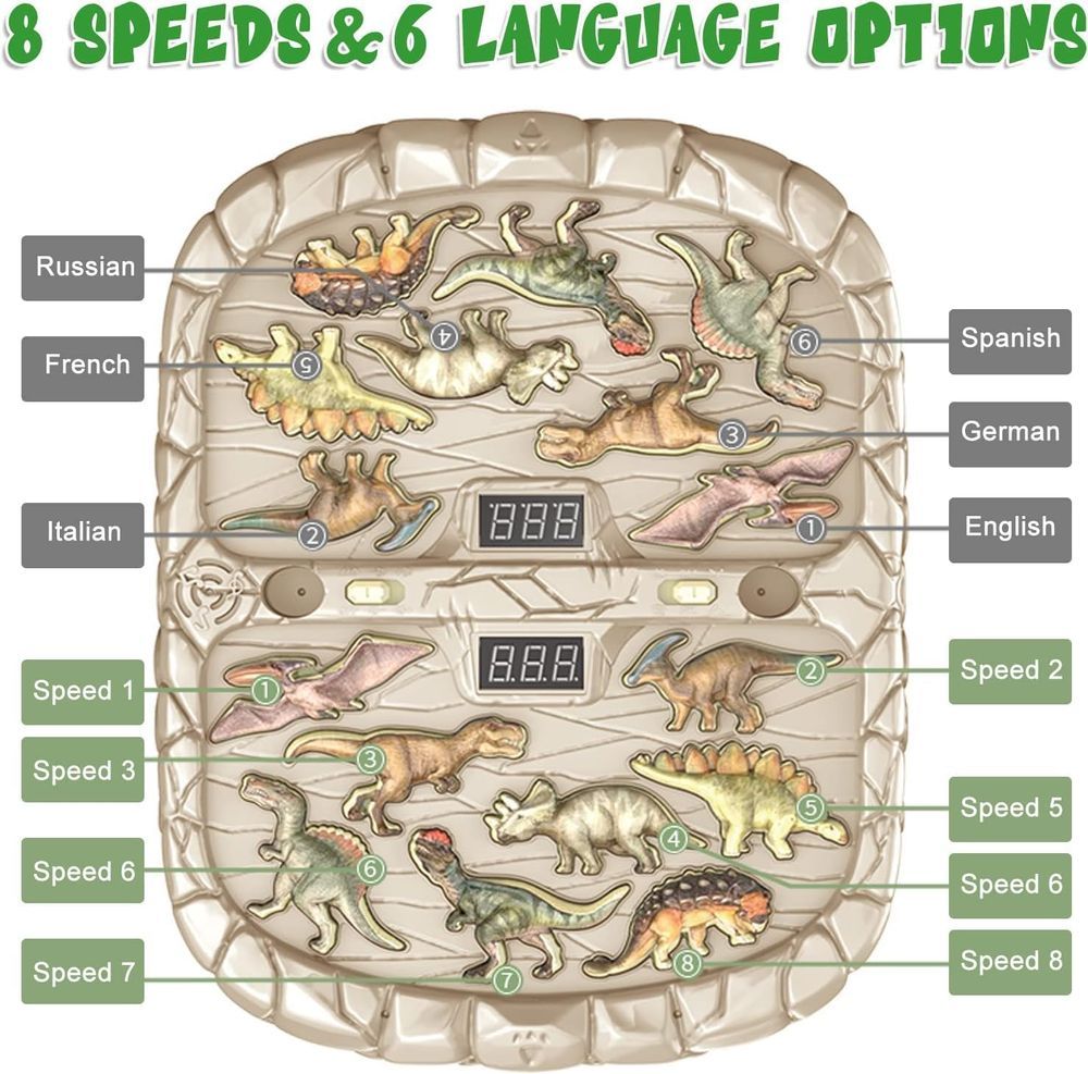 UKR - Whack A Dinosaur Hammer Pounding Electronic Learning Toy