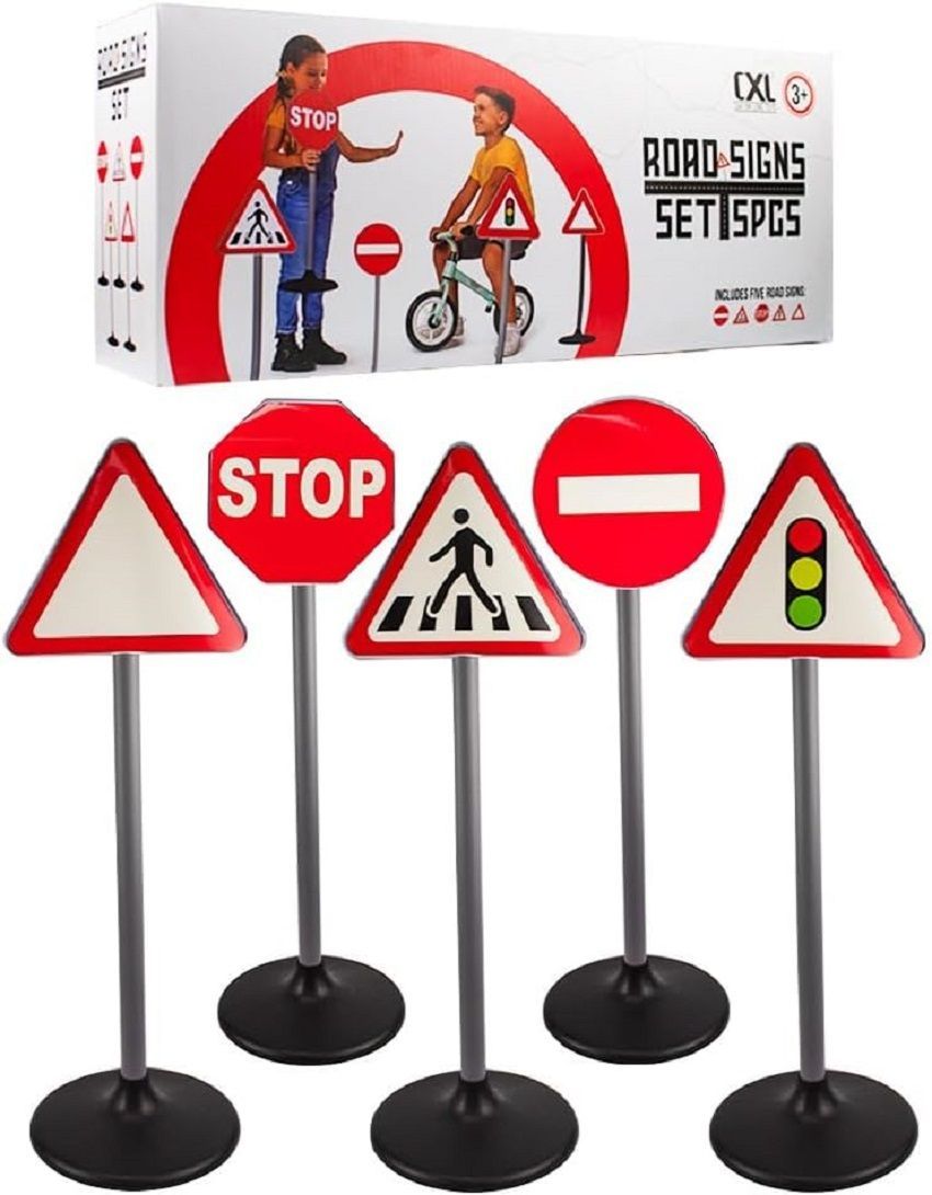 UKR - Road Traffic Signs Pretend Playset - 5 Pcs