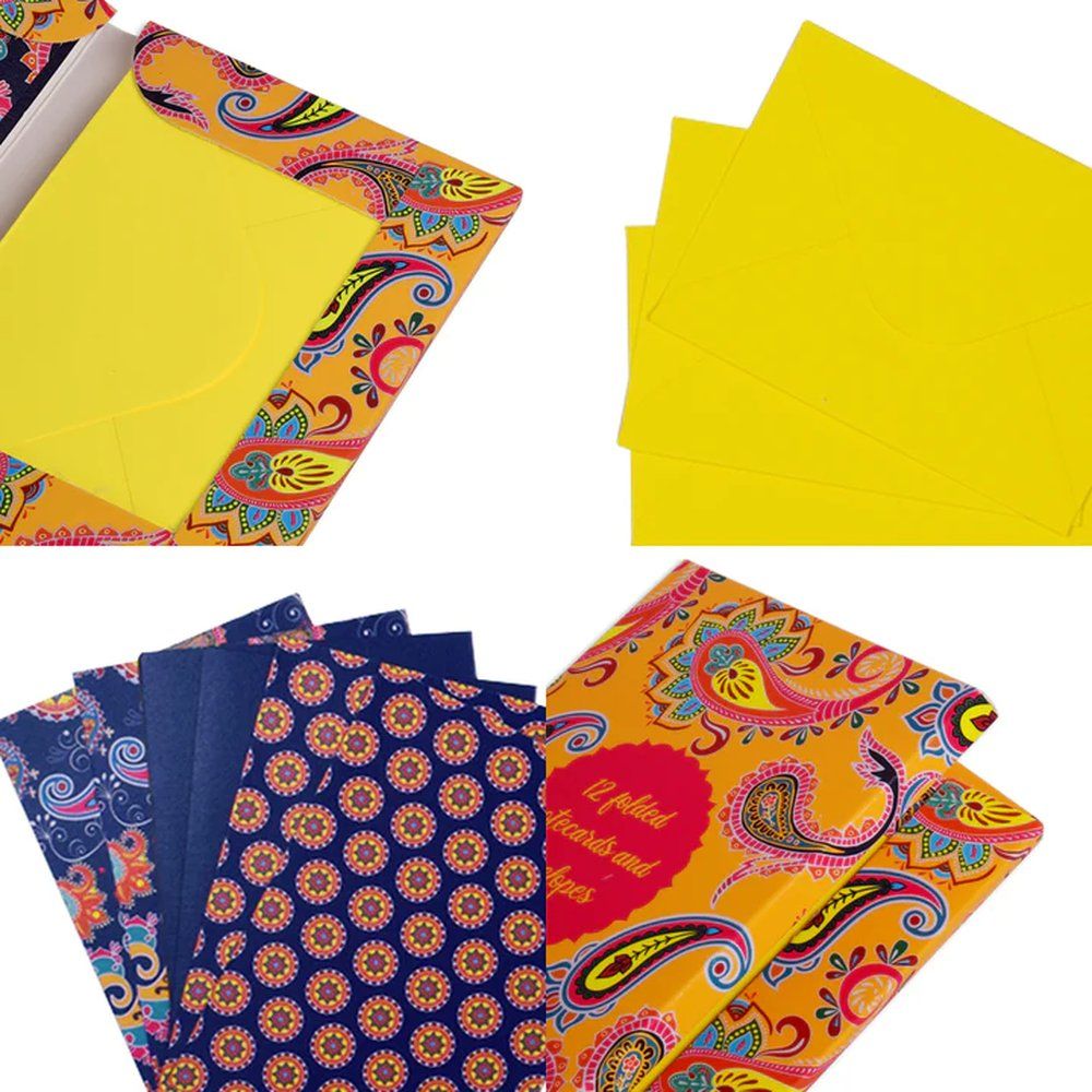 Doodle - Motif Maze Notecards - 12 Pcs