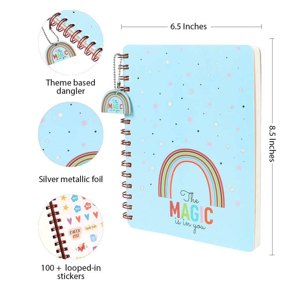 Doodle - Magical Rainbow Hard Bound Notebook - B5