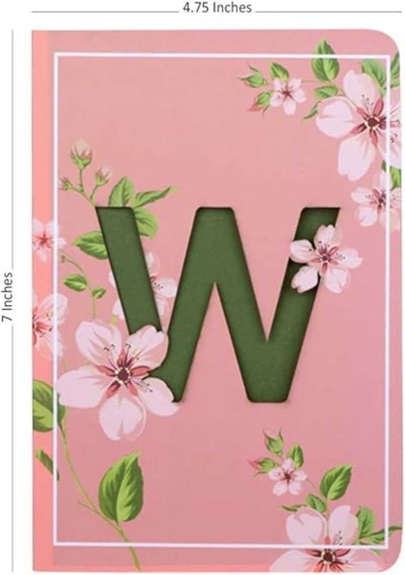 Doodle - Initial W Monogram Soft Bound Notebook - B6