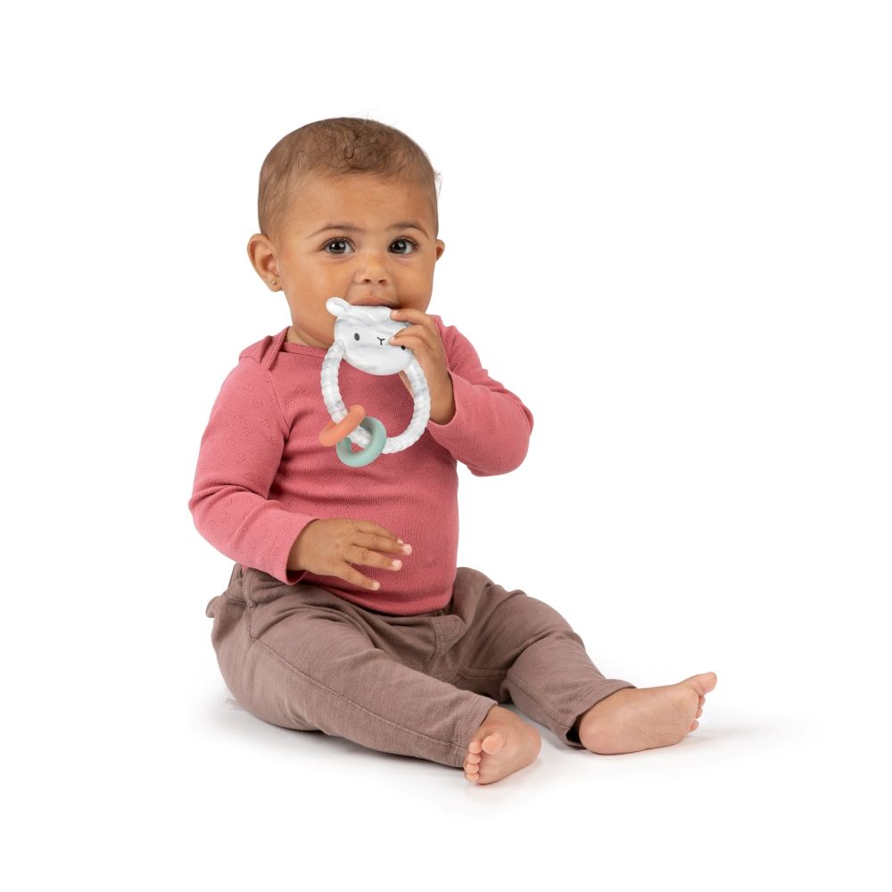 Ingenuity - Soothing Sheppy Baby Teether Toy - BPA-Free Silicone