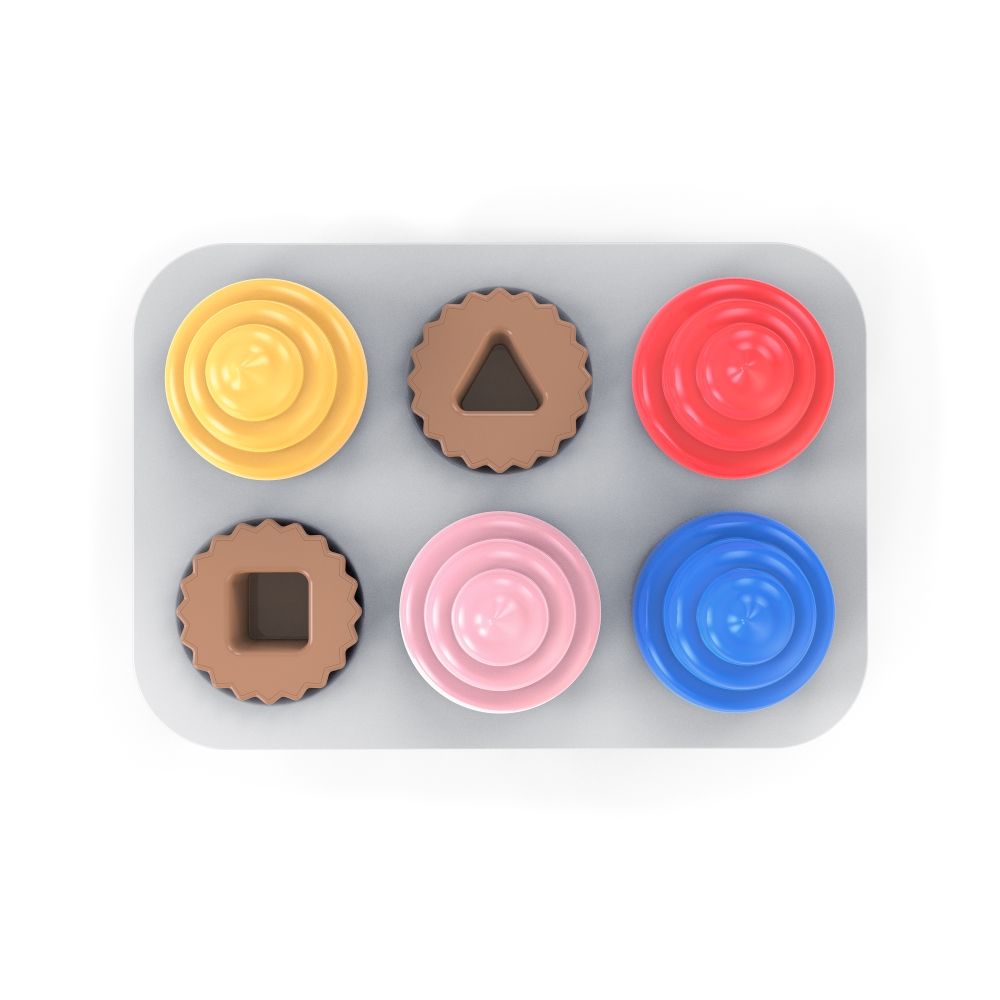 Bright Starts - Sort & Sweet Cupcakes Shape Sorting Activity Toy​