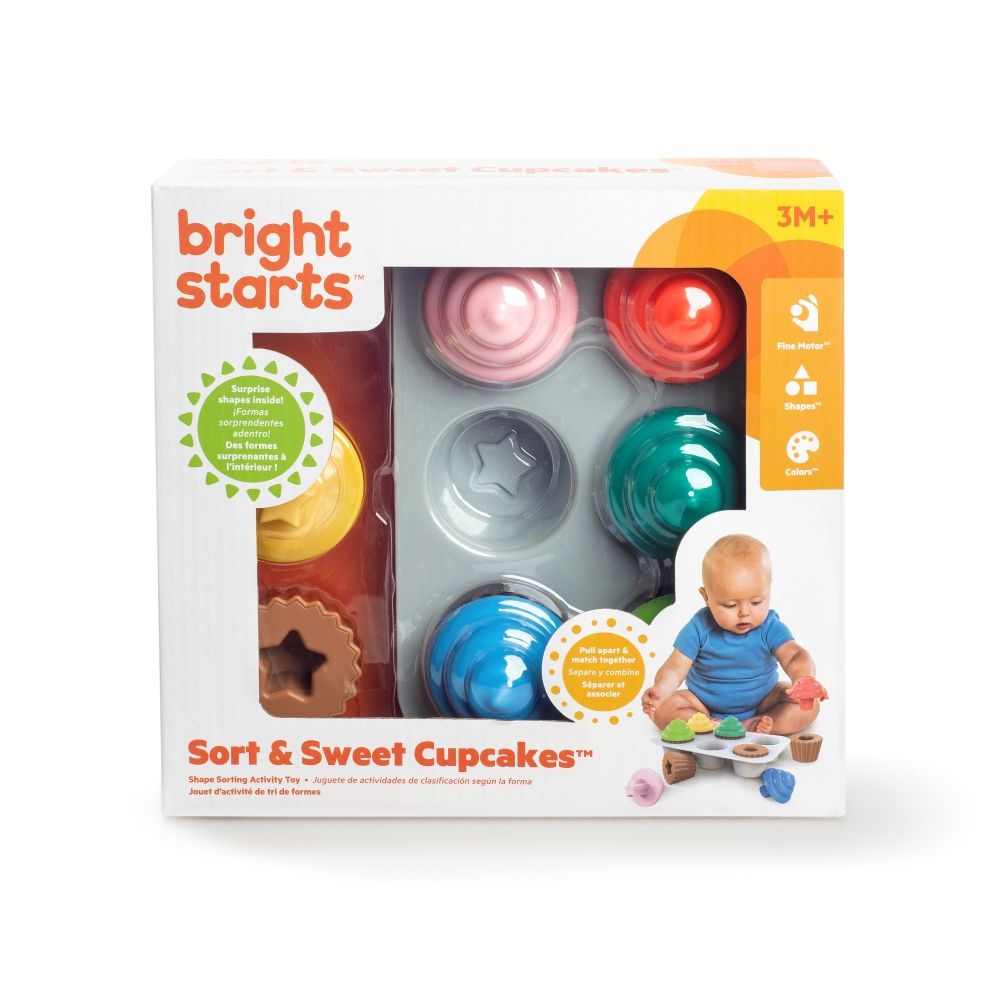 Bright Starts - Sort & Sweet Cupcakes Shape Sorting Activity Toy​