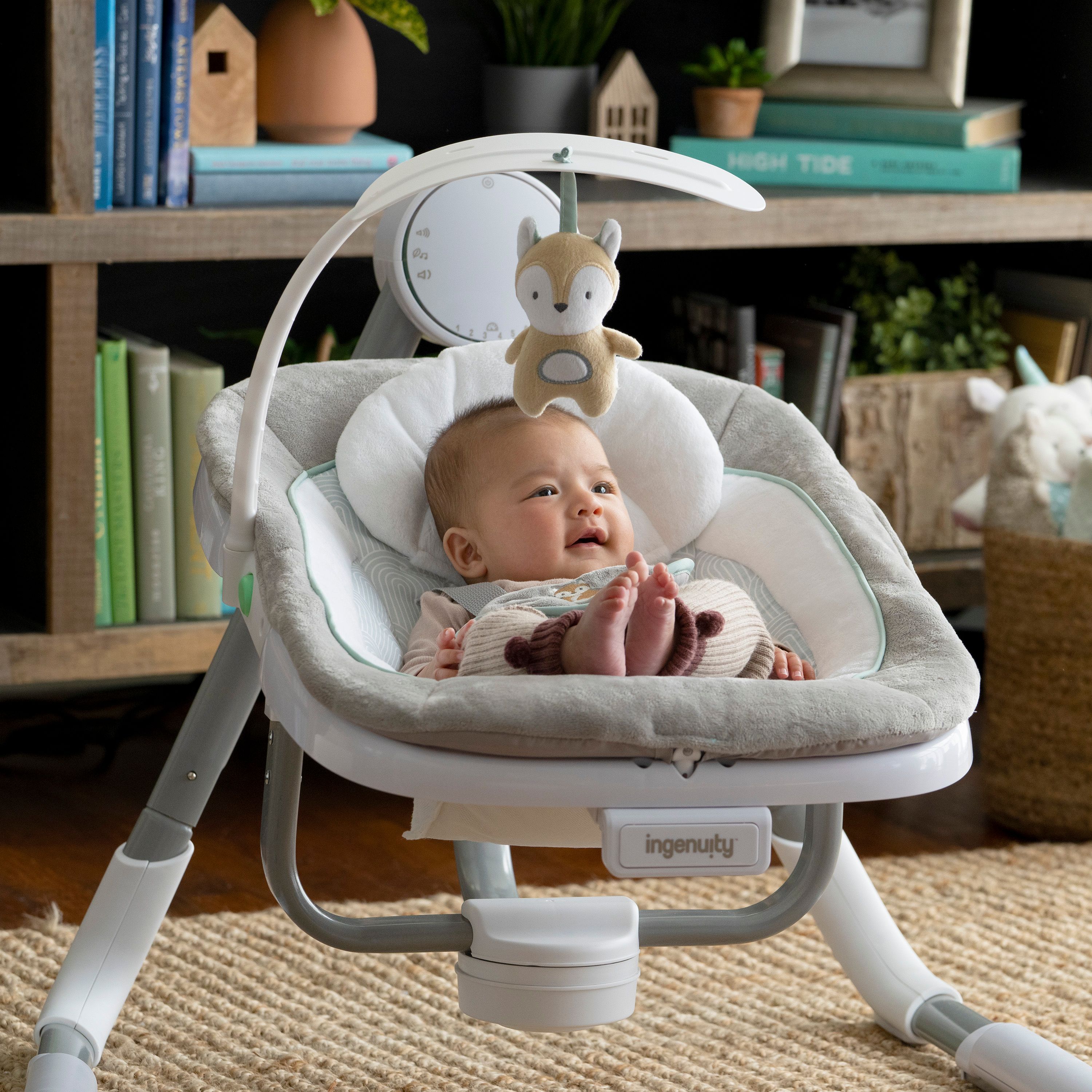 Ingenuity - AnyWay Sway Multi-Direction Portable Baby Swing-  Ray