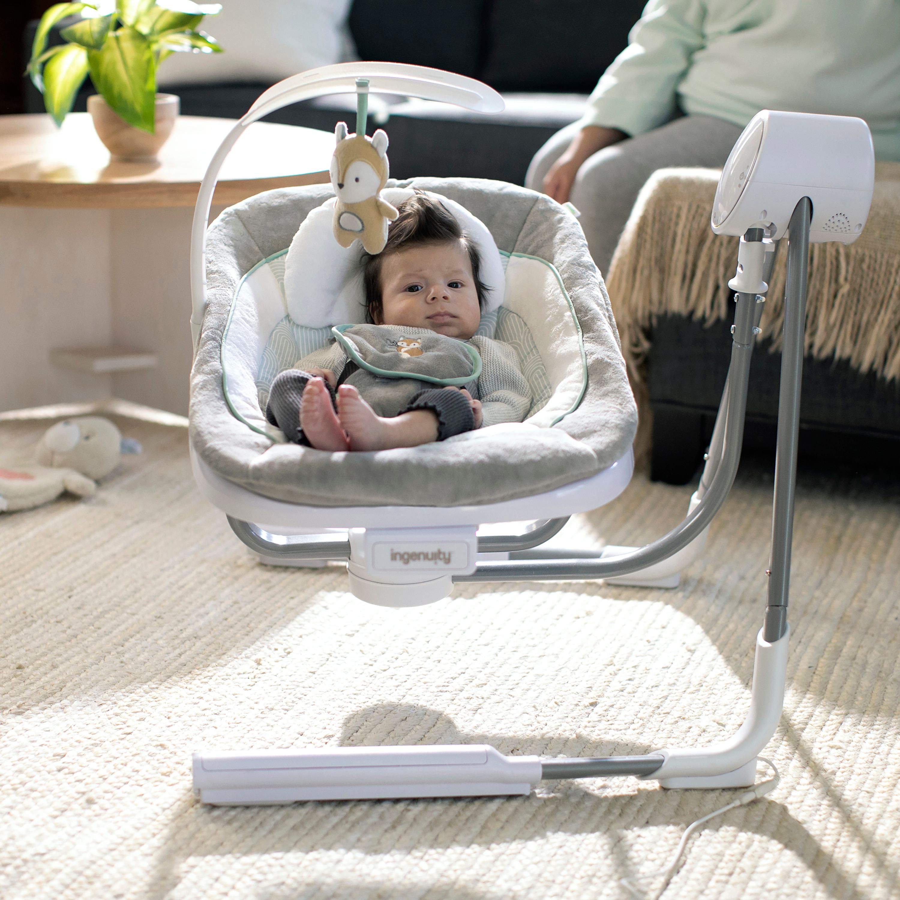 Ingenuity - AnyWay Sway Multi-Direction Portable Baby Swing-  Ray