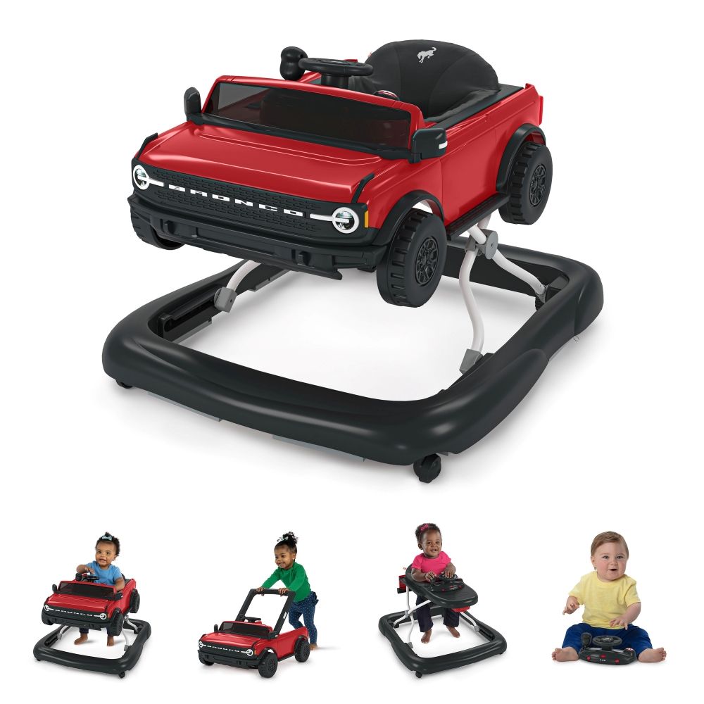 Bright Starts - Ford Bronco - 4-in-1 Baby Walker - Race Red