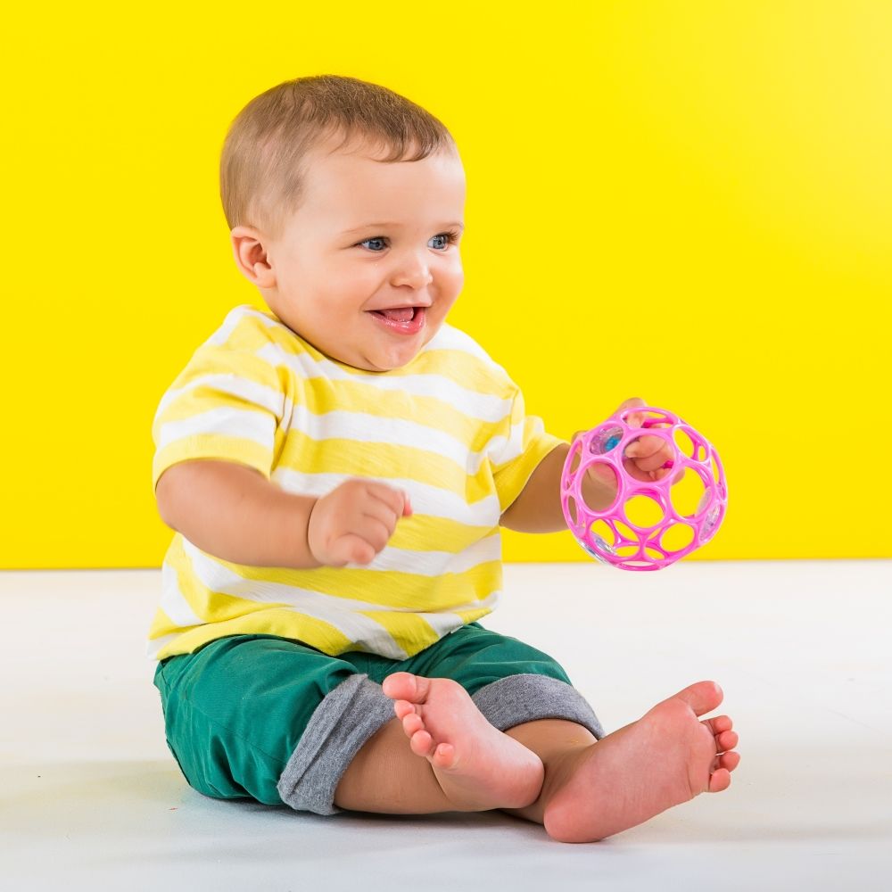 Bright Starts - Oball Rattle Easy Grasp Toy - Pink