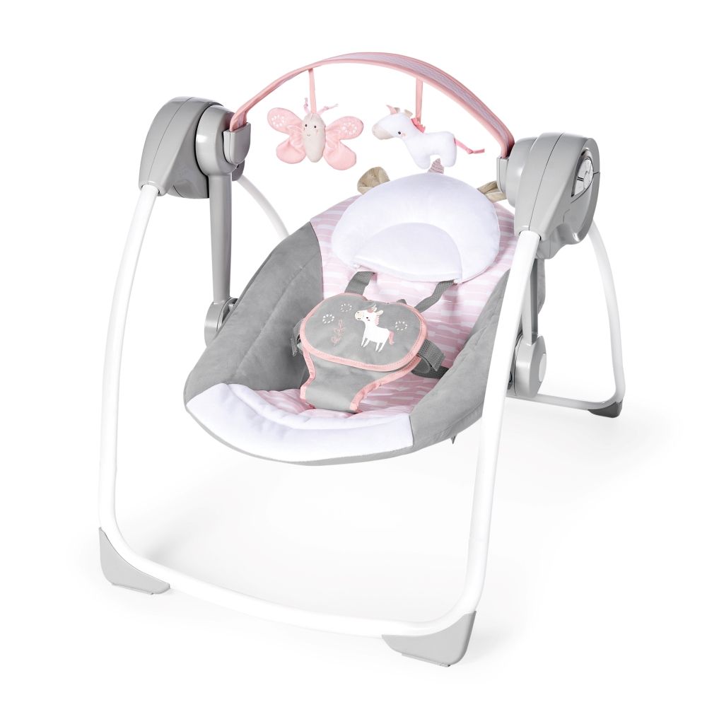 Ingenuity - Comfort 2 Go Portable Swing - Flora The Unicorn