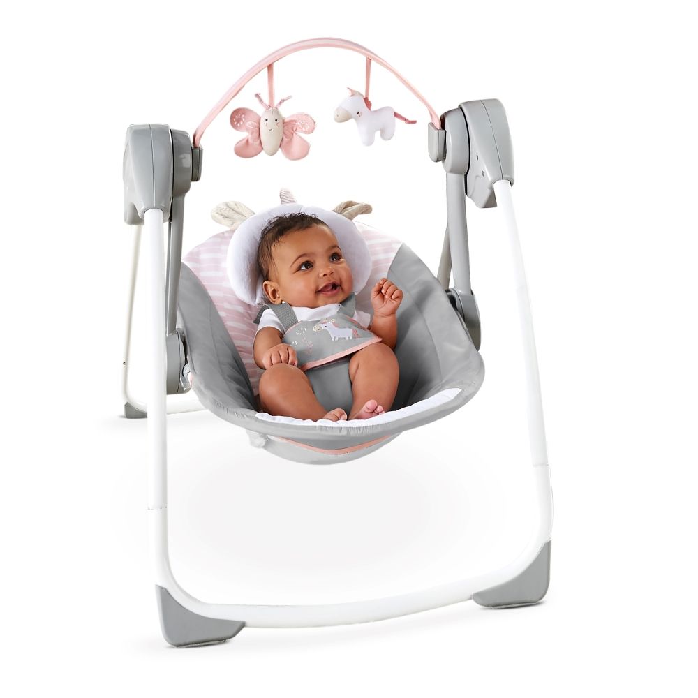 Ingenuity - Comfort 2 Go Portable Swing - Flora The Unicorn