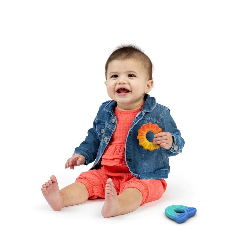 Bright Starts - Chance of Smiles Silicone Teether 3M - Sun And Rainbow - Pack of 2