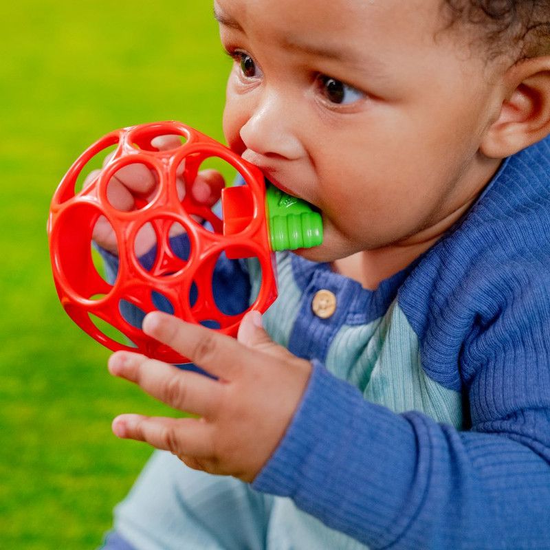 Bright Starts - Oball Easy Grasp Apple Teether Toy - Red